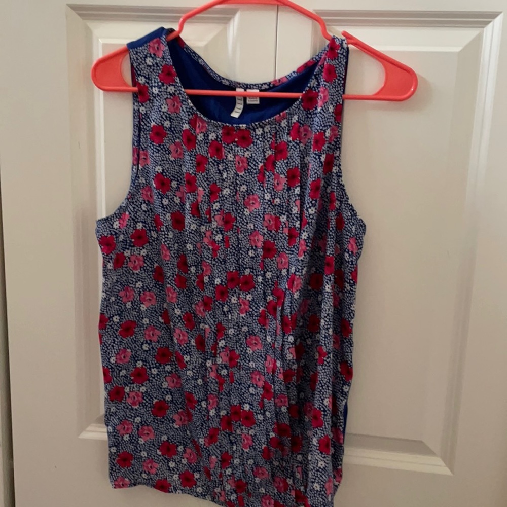 Elle Short Sleeveless Flower Tank